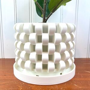 The Sinol 3D Printed Orchid Planter Pot with Drainage Tray, Modern Unique